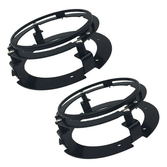 2X 5.75 Inch Black Car Headlight Round Mounting Bracket Suitable for Touring Softail Headlight Adapter