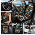 thumbnail image 2 of Yuyamidu Aztec Tribal Gemoetric Car Seat Cover Set of 15 Steering Wheel Covers Auto Seatbelt Pads Cup Coaster Trash Can Air Vent Holder Rear View Mirror Cover Coasters Keychains Wristlet Strap, 2 of 7