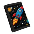 thumbnail image 2 of CHAQLIN Rocket Space Print Trifold Card Wallet, Stretch Polyester Toddlers Small Purse for Daily Use Outdoor School, 2 of 7