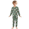 thumbnail image 3 of joogoo Rabbit Play Football 2 Piece Long Sleeve Tee and Pants Cotton Pajama Set 5Y, 3 of 7