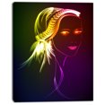 thumbnail image 2 of Illuminating Girl s Head Fractal - Modern Portrait Canvas Art, 2 of 4