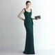 thumbnail image 2 of Vestido de cola de pez ajustado para cena de celebridades, largo, con cuentas de satén y abertura, modelo de auto para boda, vestido de exhibición, 2 of 6