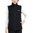 thumbnail image 2 of CUZIBR Women Winter Vest Plus Size Sleeveless Full Zipper Soft Stand Collar Solid Thick Warm Jacket Cozy Lightweight Outdoor Basic Waistcoat Daily Wear,Black,XXL, 2 of 6