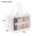 thumbnail image 2 of Bolso claro del maquillaje del bolso del maquillaje de la prenda impermeable del PVC Bolso claro grande de la organización del artículo de tocador del viaje, 2 of 5