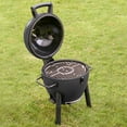 thumbnail image 4 of Char-Griller® AKORN® Jr. Portable Kamado Charcoal Grill with Cast Iron Grates and Locking Lid | 155 Cooking Square Inches in Ash Gray, Model E86714, 4 of 15