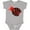 AC-Heather Grey, variant on Inverse Ladybug Girls Baby Bodysuit