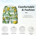thumbnail image 5 of Sigee Lemon Print Mens Swim Trunks with Compression Liner Quick Dry Swim Stretch Beach Shorts with Pockets,S-3XL, 5 of 7