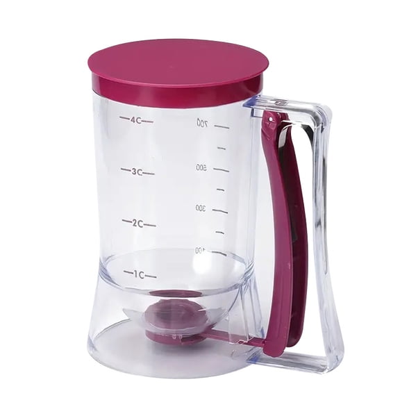 Pancake Cupcake Batter Dispenser for Waffles, Muffin Mix, Crepes, Cake Purple Pancakes, Cupcake,  900ml