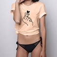 thumbnail image 4 of WEAIXIMIUNG T-Shirt Imprimé Col Rond Manches Courtes pour Femmes Saint-Valentin, 4 of 6