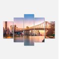 thumbnail image 2 of Queenboro Bridge Panorama at Sunset - Cityscape Canvas Print, 2 of 3