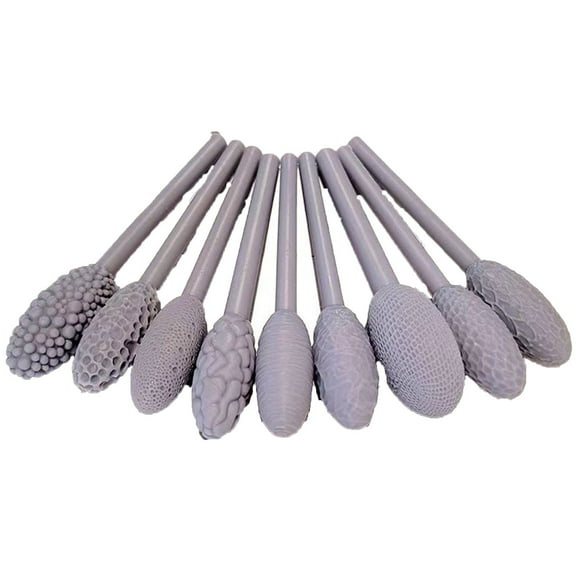 ZZHZGZ Canada Clearance Sale Texture Tool Set For Art Projects 9 Piece Oval Pattern Rollers Kit Modeling Sticks For Diy Crafts