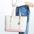 thumbnail image 2 of Michael Kors 35T0Gtvt3V Jet Set Travel Large Logo Tote Bag In Powder Blush Multi, 2 of 5