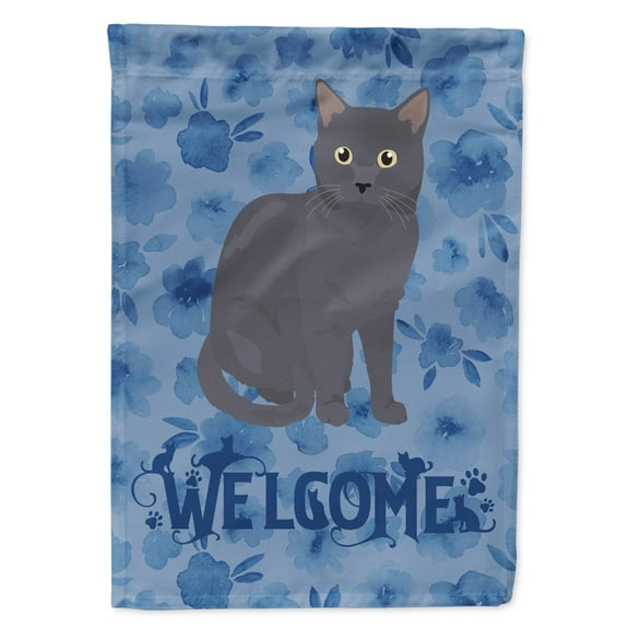 Carolines Treasures CK5043CHF Nebelung Cat Welcome Flag Canvas House Size Large multicolor