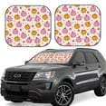 thumbnail image 6 of Kdxio Fall 70s Groovy Hippie 1 Print 2-Piece Sun Shade Front Windshield - Foldable Car Front Window Sunshades for Most Sedans SUV Truck, 6 of 6