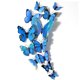 thumbnail image 4 of Advancent 12 unids/set 3D mariposa pared pegatina sala de estar dormitorio adhesivo 3D papel de pared PVC calcomanía decoración del hogar Decoración del hogar Azul Advancent HA002018-06, 4 of 6