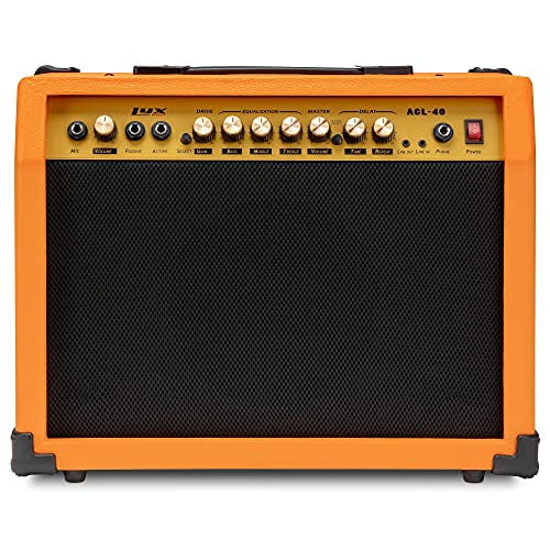 LyxPro 40W Guitar Amplifier with BuiltIn Speaker, Headphone and