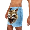 thumbnail image 6 of Men's Shorts Elastic Waist Big and Tall Summer Printed Casual Swim Shorts, 6 of 6
