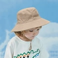 thumbnail image 4 of Huowey Boys Kids Sun Hats Swim Beach Pool Hat Kids Upf 50+ Wide Brim Chin Strap Summer Play Adjustable Outdoor Fishing Hat,Khaki,S, 4 of 4