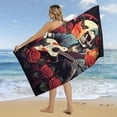 thumbnail image 4 of Guitar Skeleton Rock Microfiber Lightweight Beach Towel Quick Dry Absorbent Thin Towels for Swimming Pool Camping Beach Easy for Vacation Essentials, 4 of 7