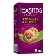 Toasteds Rosemary & Olive Oil Crackers, Party Snacks, 8 oz