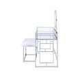 thumbnail image 2 of ACME Josh Vanity Table, Mirror, and Stool in White and Chrome, 2 of 12
