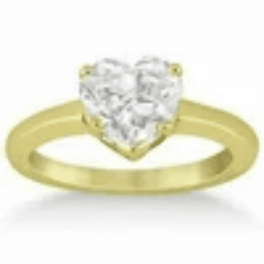 2CT Lab Created Diamond (VVS1,G-H) Heart Solitaire Ring 14K Yellow Gold Fine Jewelry for Women Gifts