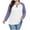 A-Purple, variant on Women's Plus Size Tops Casual Chest Print Solid Color Round Neck Pullover Loose Long Sleeved Raglan Top
