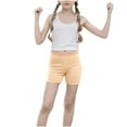 thumbnail image 5 of HAOTAGS Toddler Girls Short Leggings, Summer Elastic Waist Breathable Stretchable Summer Solid Gym Outerwear Shorts Beige 5-6 Years, 5 of 9