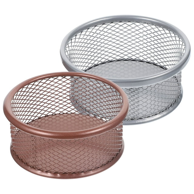 FRCOLOR 2 Pcs Conteneurs à Pince en Papier Maillé Panier de Bureau Support de Pince Ménager
