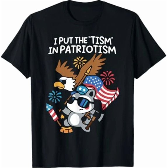 Patriot I Put The Tism In Patriotism Bold Eagle Athletic Pride Unisex T-Shirt up to size 5XL