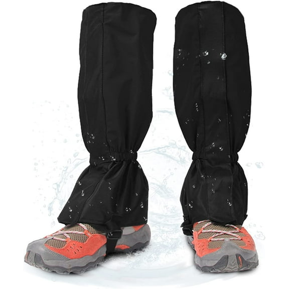 Leg Gaiters Waterproof Men Women Snow Boot Gaiters Hiking Shoe Gaiters Anti-Tear Adjustable Leggings Cover Ankle Leg Guard for Outdoor Hunting Camping Skiing Walking Mountain Climbing