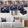 thumbnail image 4 of Designart "Purple Woman Stylish Dress II" Fashion Illustration Metal Wall Decor, 4 of 5
