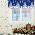 thumbnail image 4 of Christmas Valance for Windows,Christmas Winter Snowflakes Blue Xmas Ball Ornaments White Xmas Tree Window Treatments 1 Panel Short Curtains for Kitchen Windows Bathroom Bedroom,54 x 18 Inch, 4 of 6