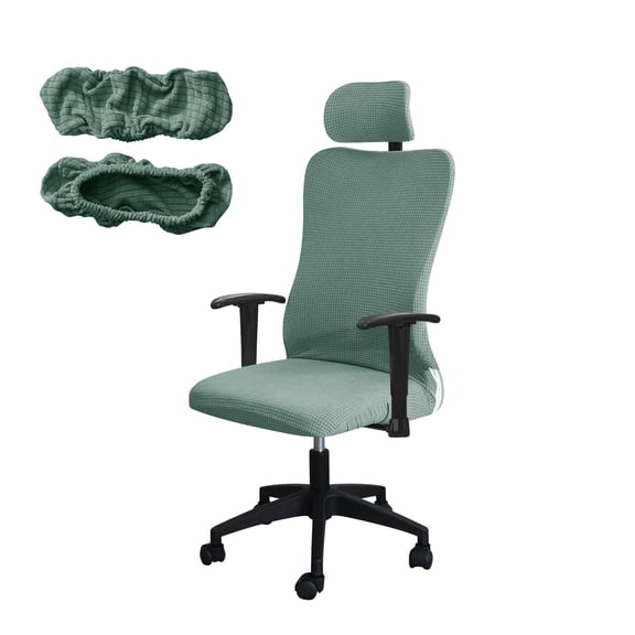 FORCHEER Ergonomic Office Chair Covers Set with Headrest Cover Water Repellent Managerial Chair Cover for Office Executive Chair