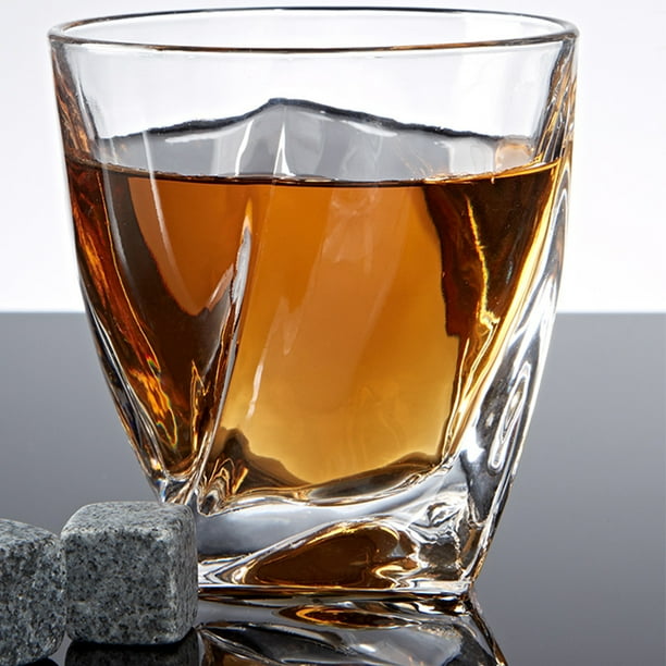 Wine Glasses, Finether 4 Whisky Glasses, 4 Reusable Whisky Ice Cubes, 1