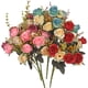 thumbnail image 4 of XmhyTop Flores artificiales, 2 paquetes de rosas artificiales, 24 pequeñas rosas de seda, flores de plástico, plantas para el hogar, hoteles, bodas, decoraciones de mesas navideñas, color rosa, 4 of 4