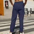 thumbnail image 7 of XuJwPNcy Cotton Linen Pants for Women Casual Straight Leg Tapered Trousers Loose Comfy Capri Trousers with Pockets, 7 of 7