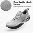 thumbnail image 6 of Mens Extra Wide Walking Shoes, Zero Drop Wide Toe Barefoot Sneakers, Flat Feet, Grey, US 7.5, 6 of 8