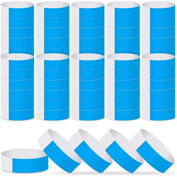 Paper Wristbands for Events 200 count Blue Party Wrist Bands Event Bracelets Arm Bands for Party Events Clubs Concert,  and Lightwight