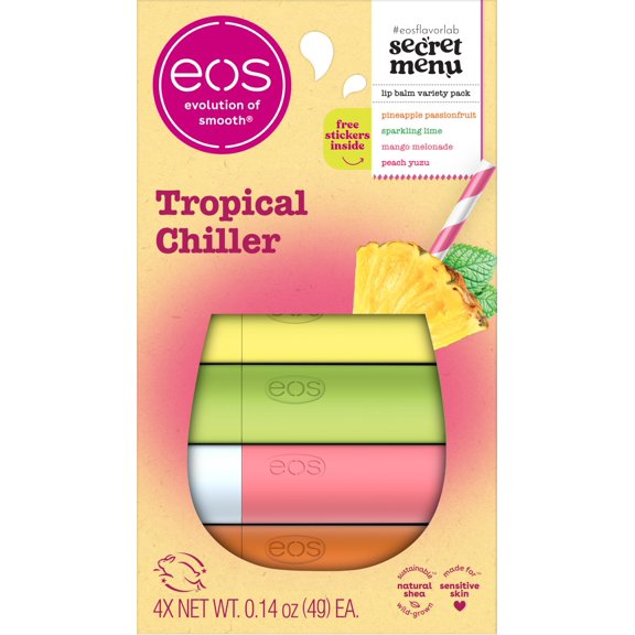 Set de regalo de bálsamo labial eos Flavor Lab Secret Menu, paquete de 4
