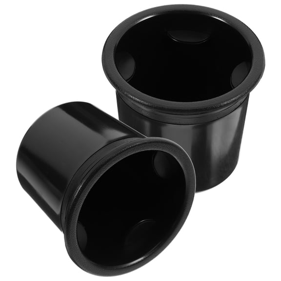 OATIPHO 2Pcs Versatile Black Cup Holder Insert for Sofa Table Made from ABS Plastic
