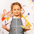thumbnail image 3 of Pioneer Flower Floral Print Pattern Kids Aprons for Girls and Boys,Adjustable Neck Strap Toddler Aprons for Kids Cooking Baking, 3 of 7