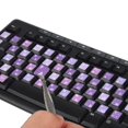 thumbnail image 5 of 2 pegatinas de teclado ruso, pegatinas de letras de repuesto para teclado cirílico, fondo morado con letras blancas, pegatinas de letras para teclado para PC, portátil, portátil, teclado de computador, 5 of 5