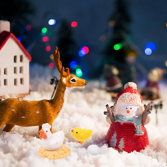 Worgeous Cute Chick Figurine for Decoration with Premium PVC Material White Color 14 Pcs Mini Size