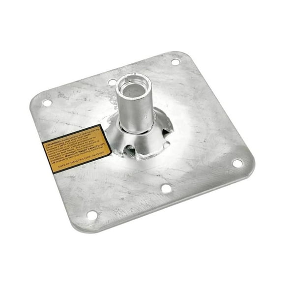 Blue Dog Marine Base de piédestal de siège de bateau, 17,8 x 17,8 cm, base de siège de bateau robuste en acier inoxydable de style broche pour la plupart des supports de siège de bateau