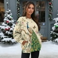 thumbnail image 2 of Yuyamidu Women's Fashion Hoodie Sweatshirts Oversized Womens Novelty Sweatshirts with Pockets Peacock Flower Butterfly Crewneck Pullover Casual Tops Long Sleeve Shirts Spring Fall Winter Clothes, 2 of 7