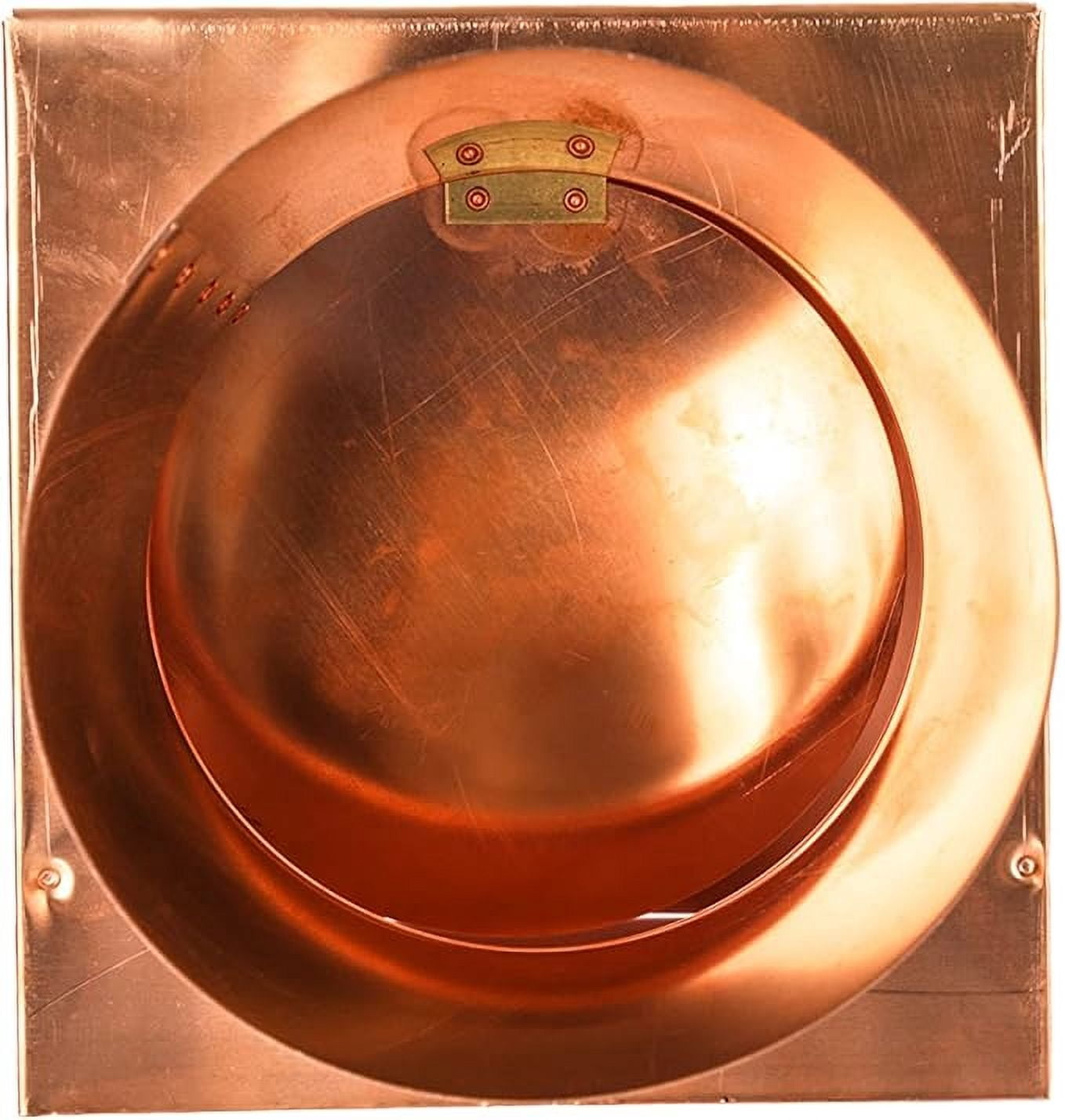FAMCO Copper Hooded Wall Vent With Damper, Dryer Vent Outlet Used For Air Exhaust Applications