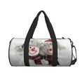 thumbnail image 3 of Rocae Christmas Snowman With Hat Print Round Travel Duffel Bag and Fitness Bag, Women's Waterproof Weekend Tote, Men's Travel and Fitness Essentials, 3 of 8