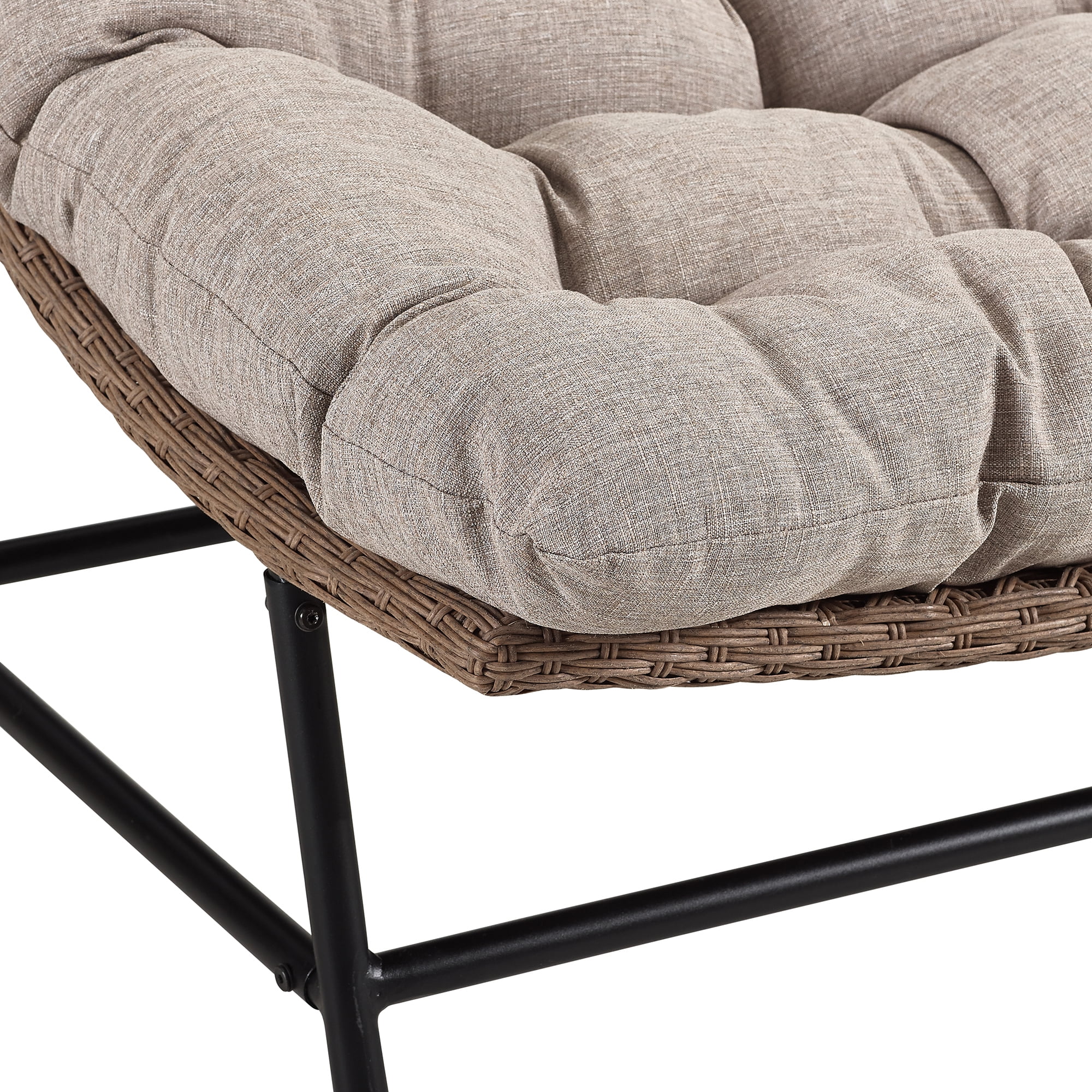Walker Edison Scoop Outdoor Patio Chairs Set of 2 Natural Walmart