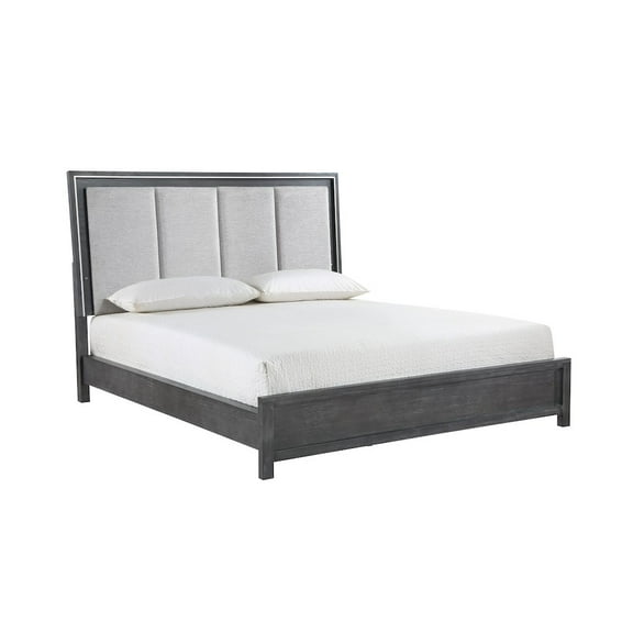 New Classic Furniture Odessa Solid Wood Queen Panel Bed in Charcoal
